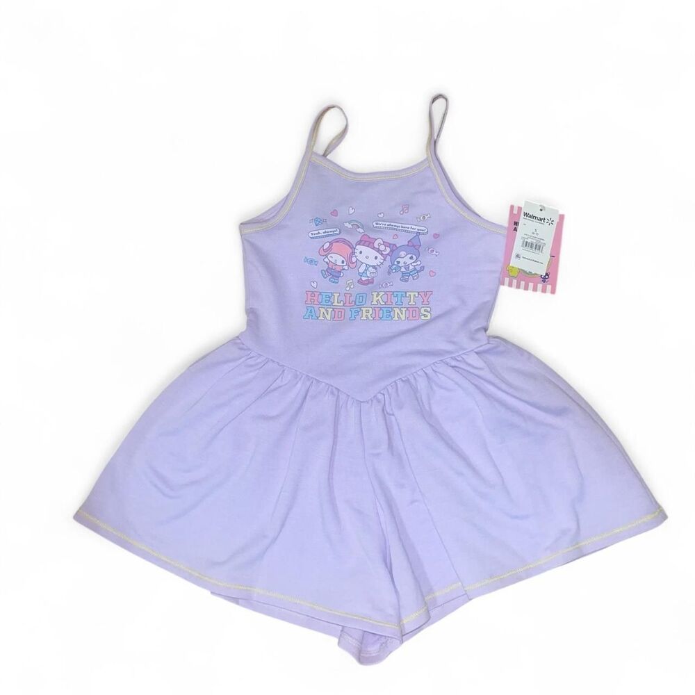Kids Youth Girls' Sanrio Hello Kitty & Friends Lavender Romper SZ S 6-7
